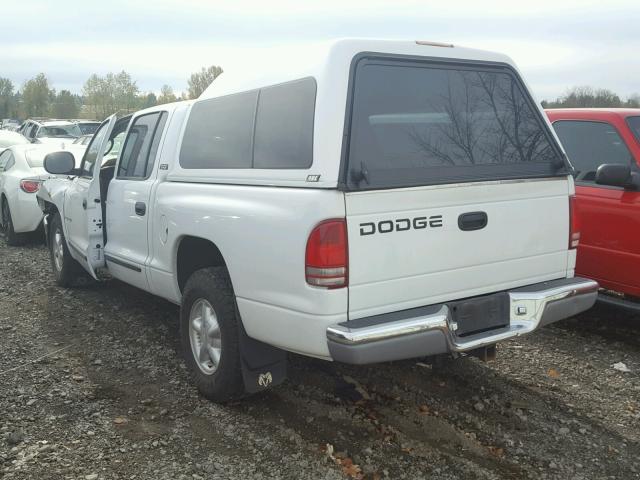 1B7GL2AN4YS742266 - 2000 DODGE DAKOTA QUA WHITE photo 3