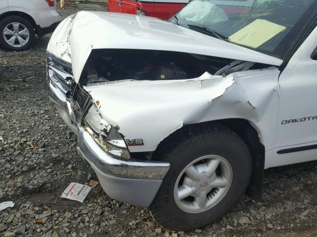 1B7GL2AN4YS742266 - 2000 DODGE DAKOTA QUA WHITE photo 9