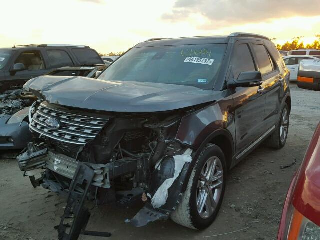 1FM5K7FH9HGA46589 - 2017 FORD EXPLORER L GRAY photo 2