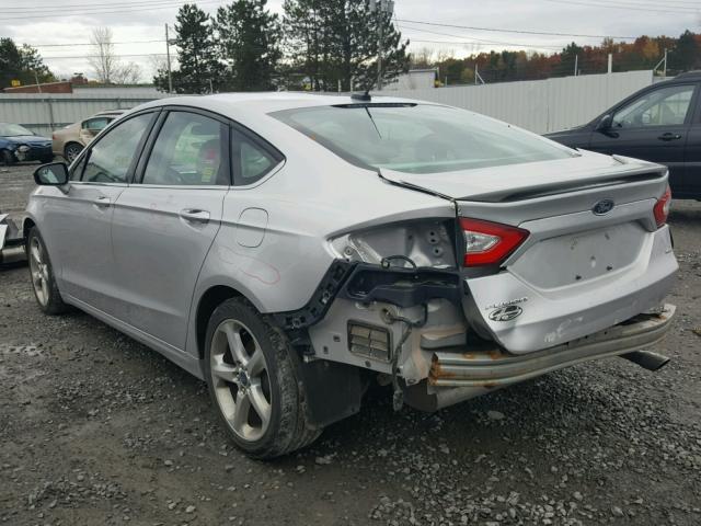 3FA6P0H71DR301587 - 2013 FORD FUSION SE SILVER photo 3