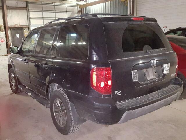 5FNYF184X5B058138 - 2005 HONDA PILOT EX BLACK photo 3