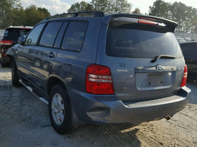 JTEGF21A930098414 - 2003 TOYOTA HIGHLANDER BLUE photo 3