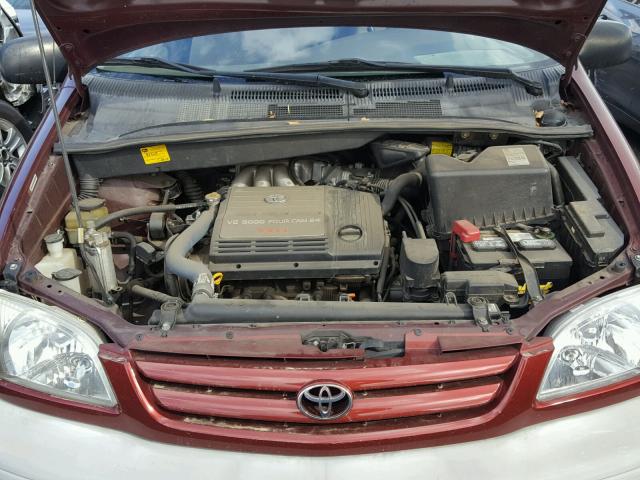 4T3ZF19C23U515123 - 2003 TOYOTA SIENNA CE BURGUNDY photo 7