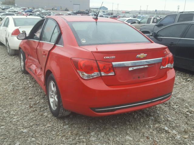 1G1PF5SC8C7325369 - 2012 CHEVROLET CRUZE LT RED photo 3