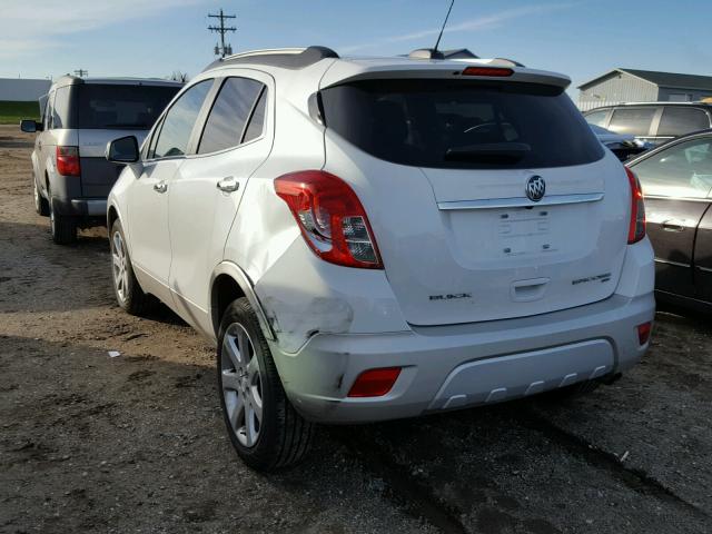 KL4CJGSB0GB729707 - 2016 BUICK ENCORE WHITE photo 3