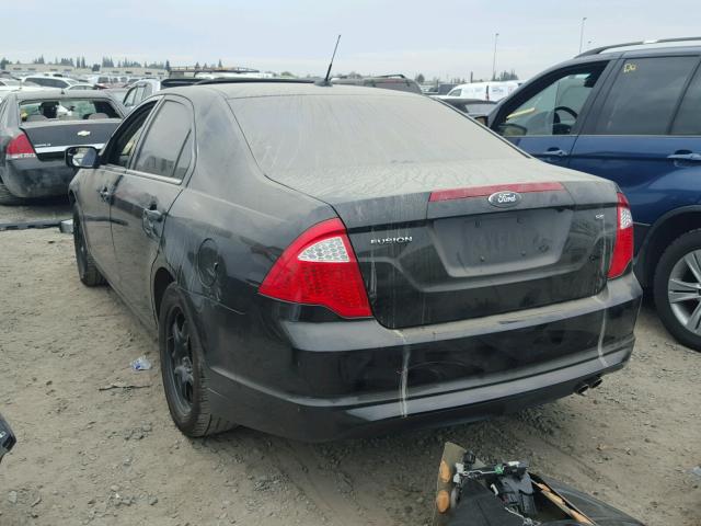 3FAHP0HA1BR281892 - 2011 FORD FUSION SE BLACK photo 3