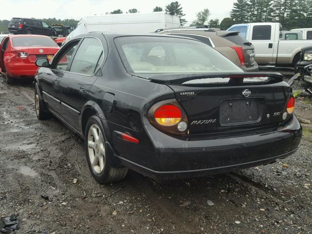 JN1CA31D41T838791 - 2001 NISSAN MAXIMA GXE BLACK photo 3