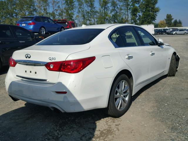 JN1EV7APXHM737158 - 2017 INFINITI Q50 PREMIU WHITE photo 4