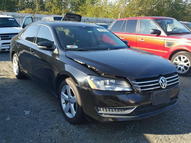 1VWBP7A33DC100763 - 2013 VOLKSWAGEN PASSAT SE BLACK photo 1