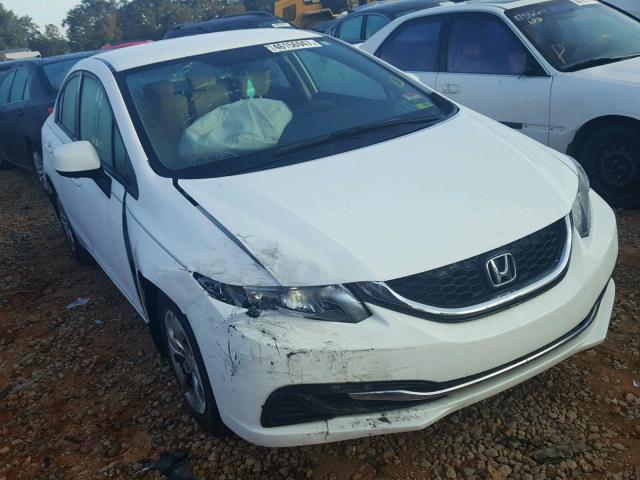 19XFB2F5XDE008249 - 2013 HONDA CIVIC LX WHITE photo 1