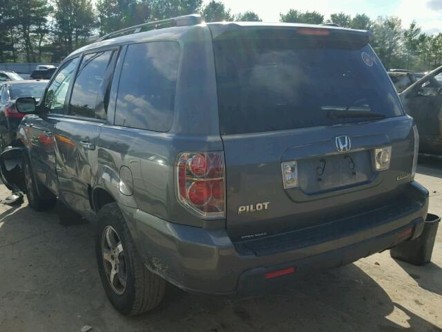 5FNYF18488B007256 - 2008 HONDA PILOT EX GRAY photo 3