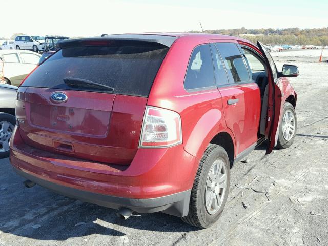 2FMDK36C67BB08674 - 2007 FORD EDGE RED photo 4