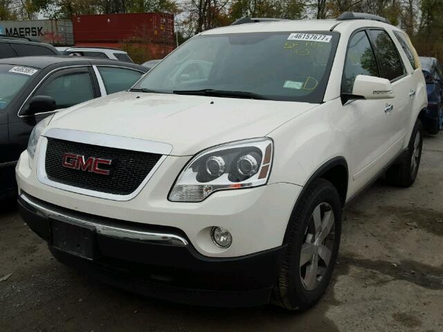 1GKKVRED2BJ119261 - 2011 GMC ACADIA SLT WHITE photo 2