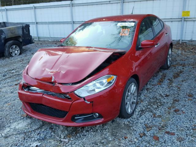 1C3CDFCA6DD174019 - 2013 DODGE DART LIMIT RED photo 2