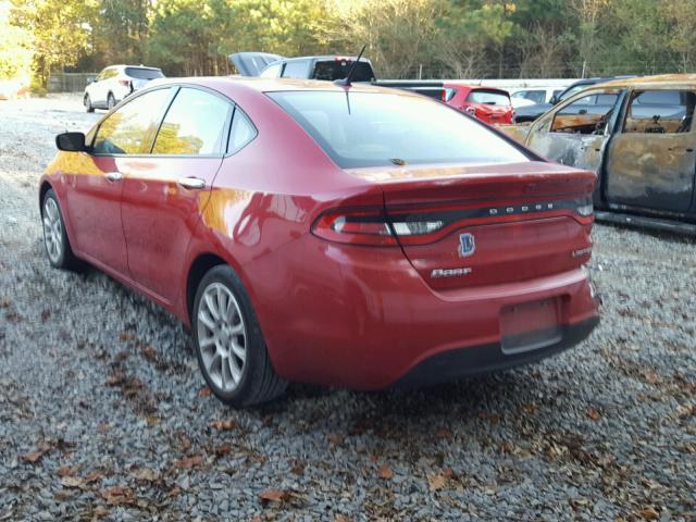 1C3CDFCA6DD174019 - 2013 DODGE DART LIMIT RED photo 3