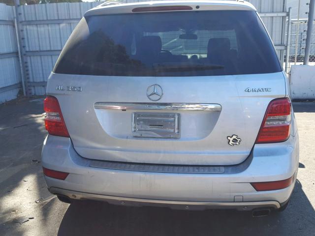 4JGBB86E99A515201 - 2009 MERCEDES-BENZ ML 350 SILVER photo 9