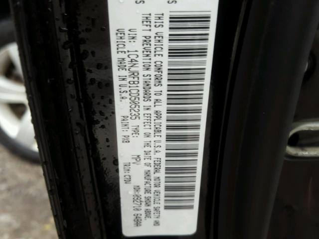 1C4NJRFB1CD505235 - 2012 JEEP PATRIOT LA BLACK photo 10