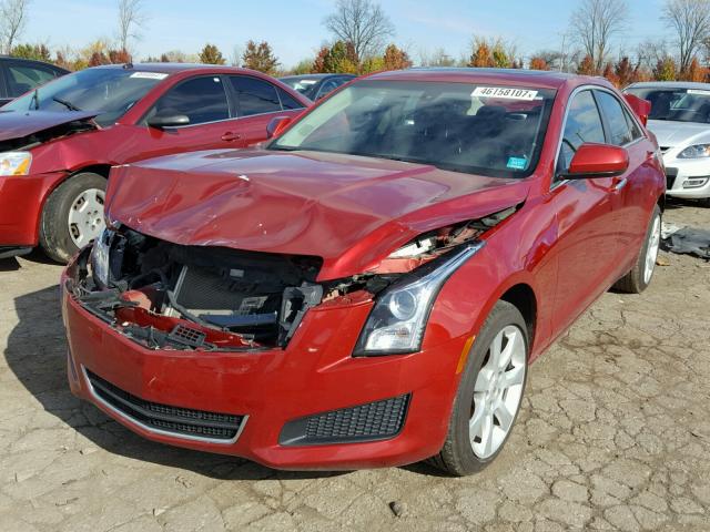 1G6AG5RX5E0110212 - 2014 CADILLAC ATS RED photo 2