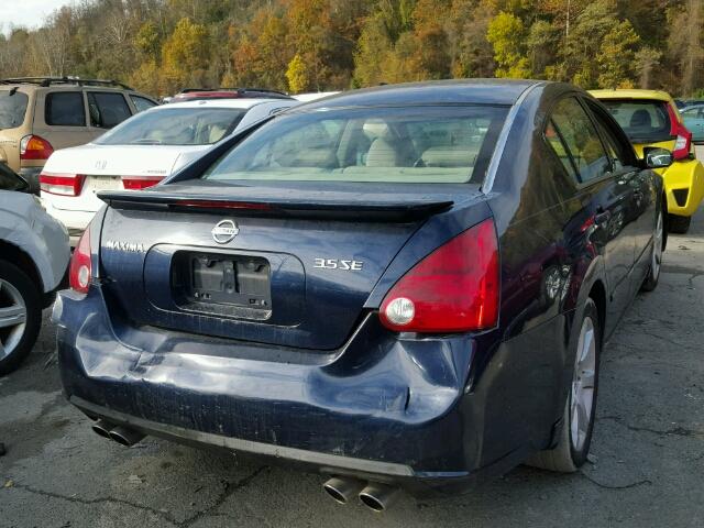 1N4BA41E07C805261 - 2007 NISSAN MAXIMA SE BLUE photo 4