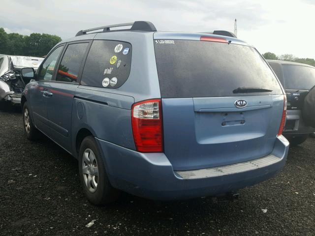 KNDMB233X66098456 - 2006 KIA SEDONA EX BLUE photo 3