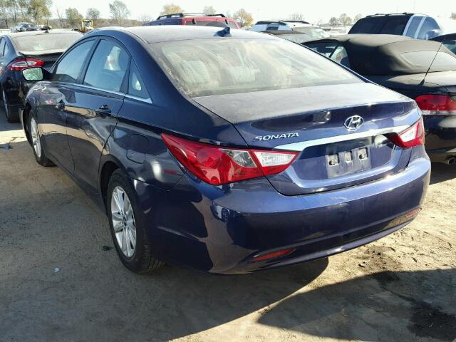 5NPEB4AC0CH419554 - 2012 HYUNDAI SONATA GLS BLUE photo 3