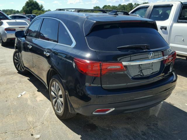 5FRYD4H48FB015909 - 2015 ACURA MDX TECHNO BLACK photo 3