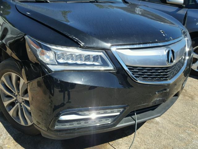 5FRYD4H48FB015909 - 2015 ACURA MDX TECHNO BLACK photo 9