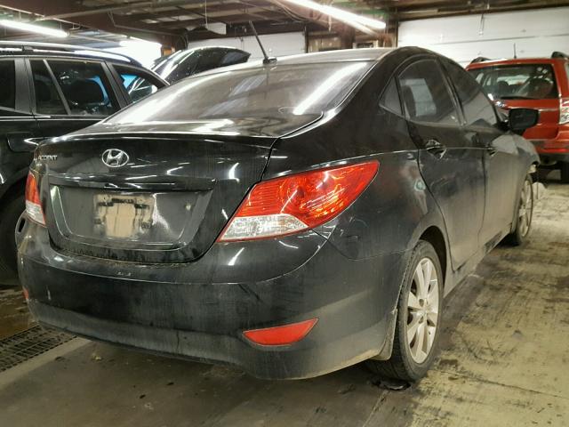 KMHCU4AEXDU571346 - 2013 HYUNDAI ACCENT GLS BLACK photo 4