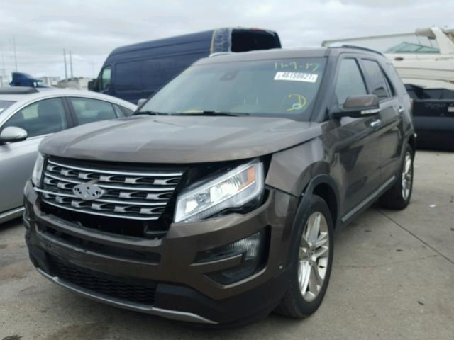 1FM5K7F87GGB09297 - 2016 FORD EXPLORER L CHARCOAL photo 2