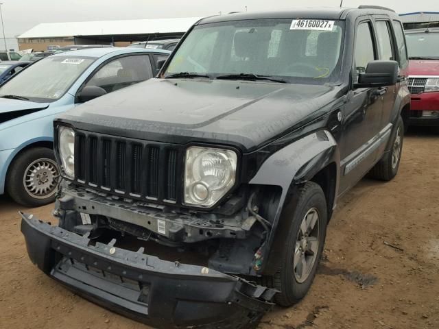 1J8GN28K18W213168 - 2008 JEEP LIBERTY SP BLACK photo 2