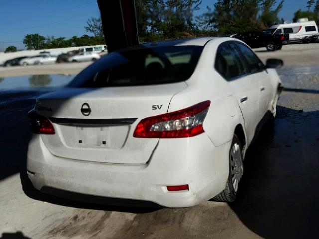 3N1AB7AP1FY253784 - 2015 NISSAN SENTRA S WHITE photo 4