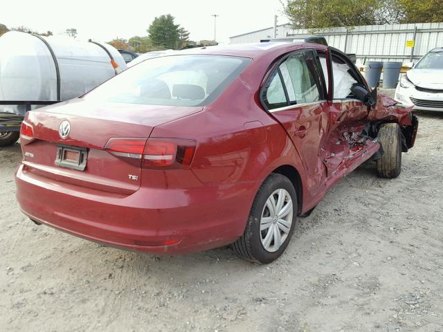 3VW2B7AJ6HM257432 - 2017 VOLKSWAGEN JETTA S 红色 照片 4