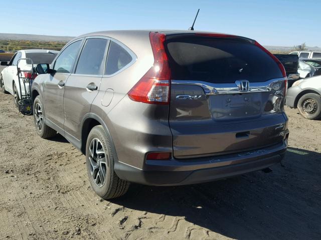 2HKRM4H42GH683052 - 2016 HONDA CR-V SE GRAY photo 3