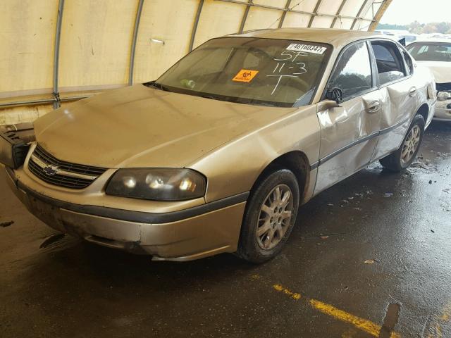 2G1WF52E649447290 - 2004 CHEVROLET IMPALA GOLD photo 2