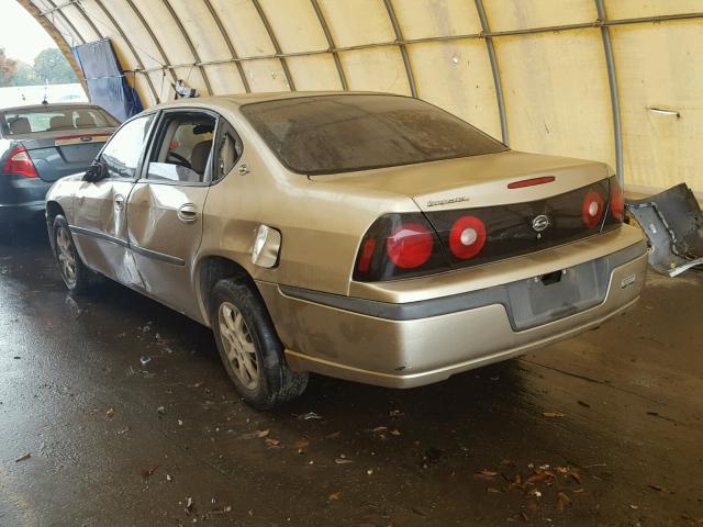 2G1WF52E649447290 - 2004 CHEVROLET IMPALA GOLD photo 3