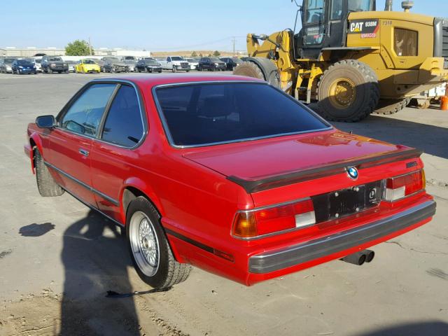 WBAEE141XJ2561437 - 1988 BMW M6 RED photo 3