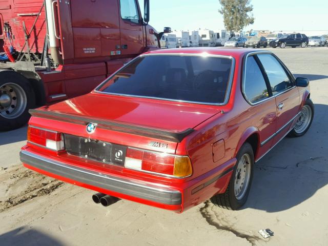 WBAEE141XJ2561437 - 1988 BMW M6 RED photo 4