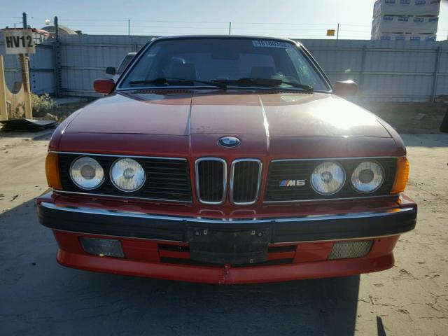WBAEE141XJ2561437 - 1988 BMW M6 RED photo 9