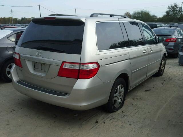 5FNRL386X6B414115 - 2006 HONDA ODYSSEY GRAY photo 4