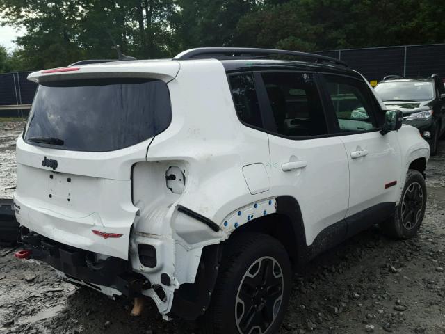 ZACCJBCT9GPD69844 - 2016 JEEP RENEGADE T WHITE photo 4