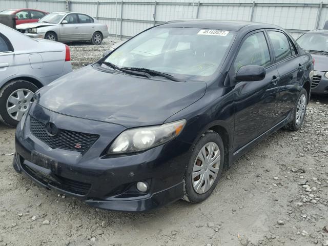 2T1BU40E59C109850 - 2009 TOYOTA COROLLA BA BLACK photo 2