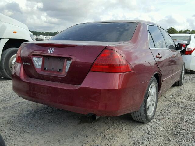 1HGCM55356A138414 - 2006 HONDA ACCORD SE MAROON photo 4