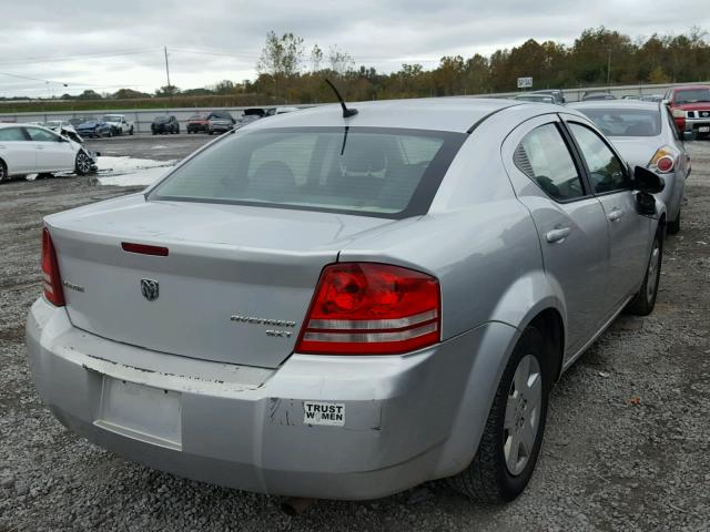 1B3CC4FB3AN131790 - 2010 DODGE AVENGER SX SILVER photo 4