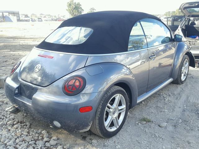 3VWCD31Y05M316569 - 2005 VOLKSWAGEN NEW BEETLE GRAY photo 4