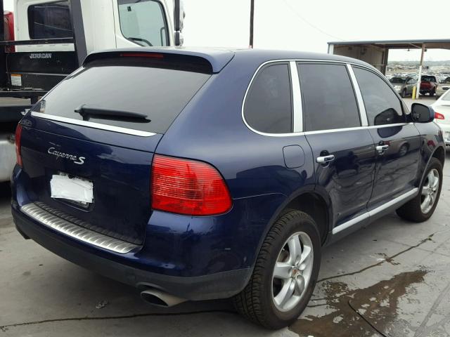 WP1AB29P04LA60700 - 2004 PORSCHE CAYENNE S BLUE photo 4