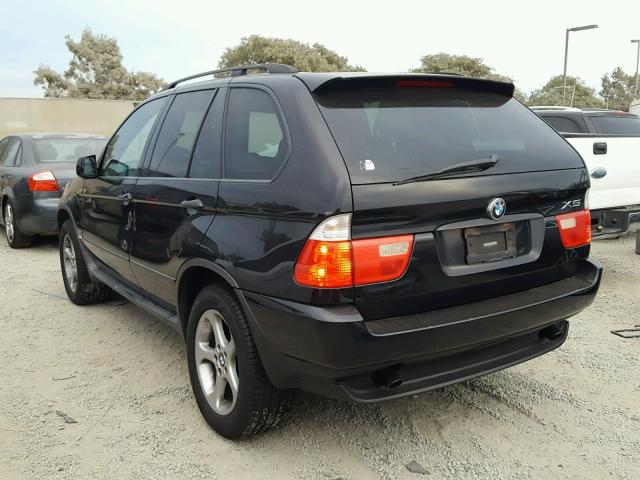 5UXFA53552LP47556 - 2002 BMW X5 3.0I BLACK photo 3