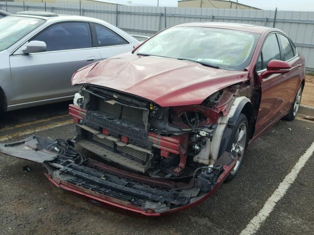 3FA6P0HR8DR285034 - 2013 FORD FUSION SE BURGUNDY photo 2