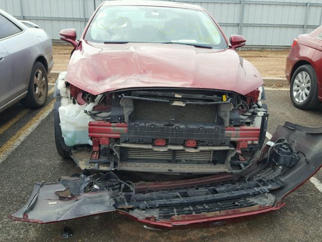 3FA6P0HR8DR285034 - 2013 FORD FUSION SE BURGUNDY photo 9