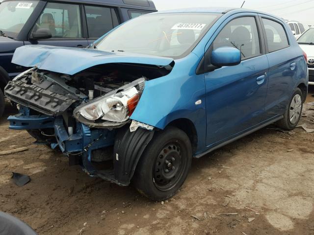 ML32A3HJXFH004512 - 2015 MITSUBISHI MIRAGE DE BLUE photo 2