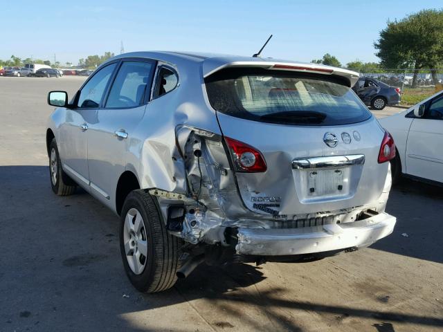 JN8AS5MT6DW505600 - 2013 NISSAN ROGUE S SILVER photo 3